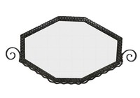 French Art Deco Wrought Iron Mirror